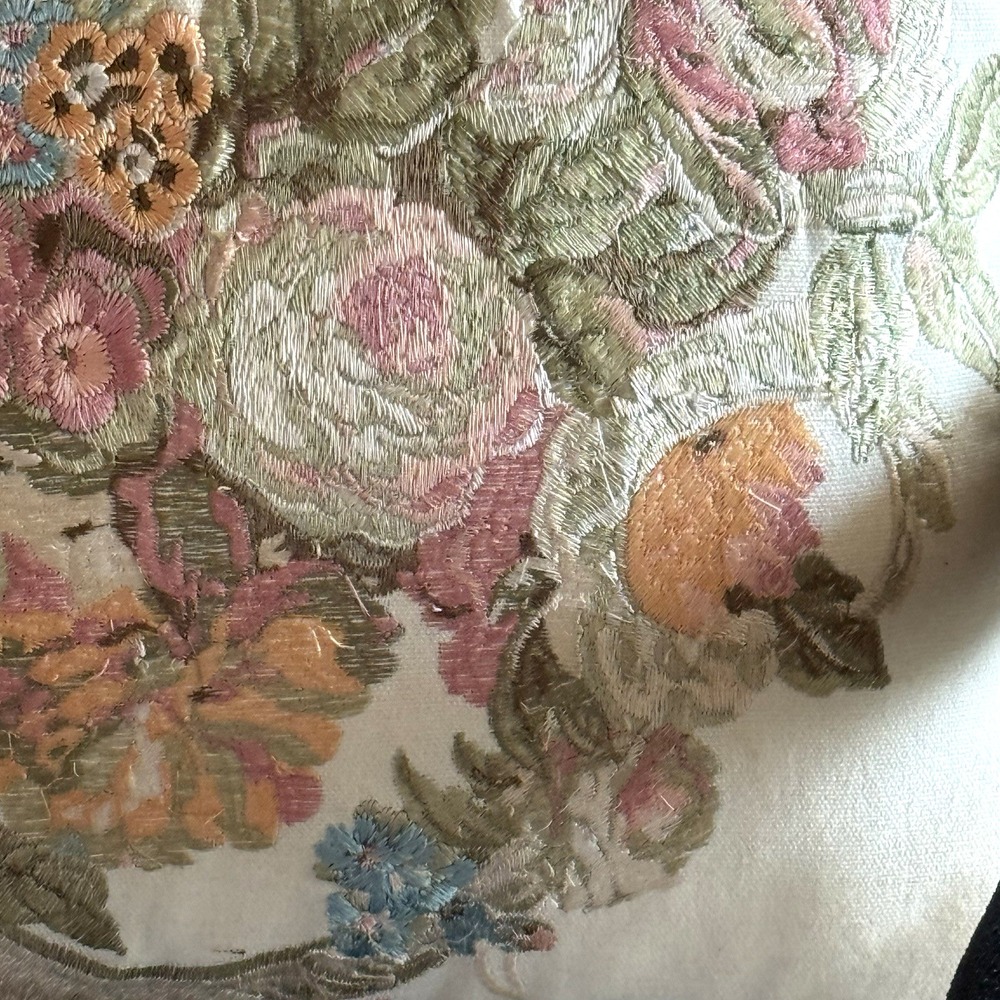 Waverly "Spring Bling" Embroidered Floral Decorative Pillow 15x15 Cottagecore - Picture 4 of 6